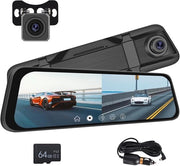 Dual Dashcam per Auto - Camera Auto doppia - Dual Dashcam per veicoli - Dual Dashcam per auto - Dual Dashcam - Nero