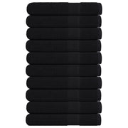 Asciugamani per Sauna 10pz Neri 80x200cm 360g/mÂ² 100% Cotone
