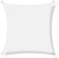 AIO FACTORY 5x5 m Vela Ombreggiante Impermeabile Nylon Bianco Ombra da Giardino