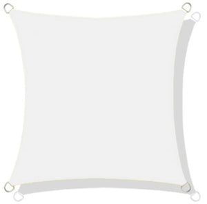 AIO FACTORY 5x5 m Vela Ombreggiante Impermeabile Nylon Bianco Ombra da Giardino
