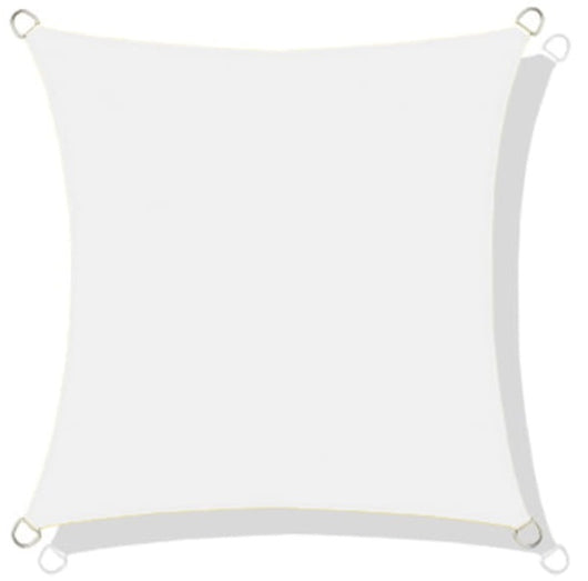 AIO FACTORY 5x5 m Vela Ombreggiante Impermeabile Nylon Bianco Ombra da Giardino