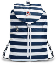 Zak da Giornata per Escursioni all'Aperto - Borsa per Uomo e Donna, con Cinturino di Cintura - Riutilizzabile 8 LT - Leggera, Valigetta a Righello, Borsa a Strisce Blu/Bianco Minisac