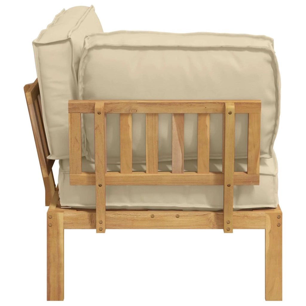 Set di divani Beige 133 x 92 x 69 cm Legno di Acacia Massello 3418169