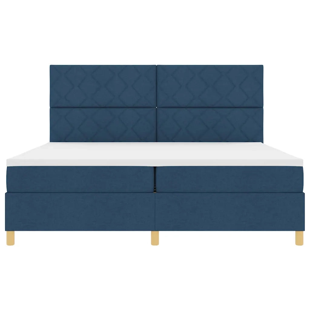 Letto a Sorgente LED con materasso Blu 200 x 200 cm Tessuto 3343207