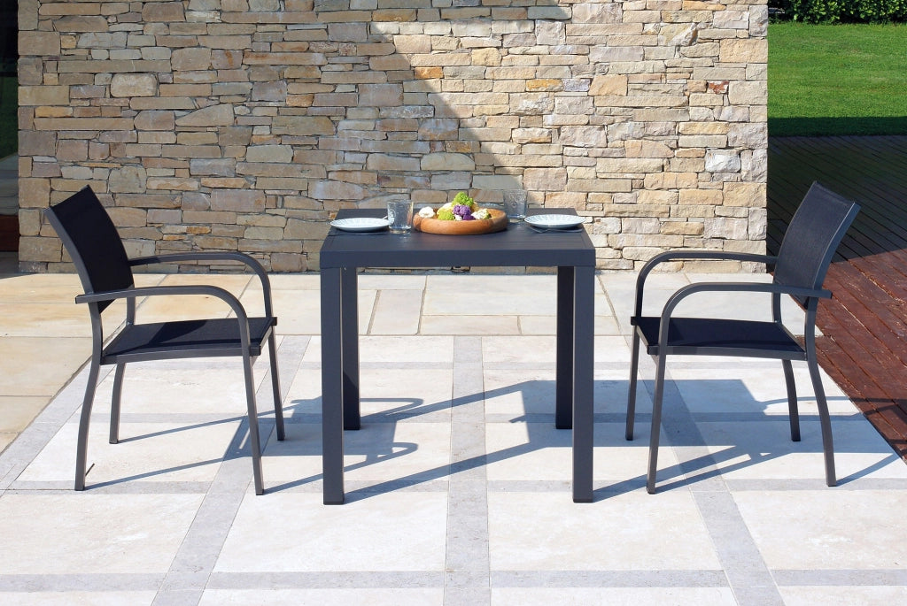 Tavolo da Giardino 80x80 cm in Alluminio San Vincenzo Grigio