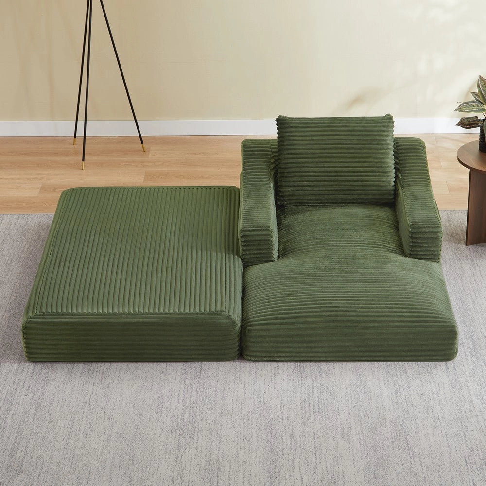 Poltrona Relax Reclinabile in Tessuto ¨C Xylo ¨C Grigio, Trasformabile in Letto, Singola