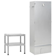 Forno Affumicatore BBQ con Tavolino in Acciaio Zincatocod mxl 125386