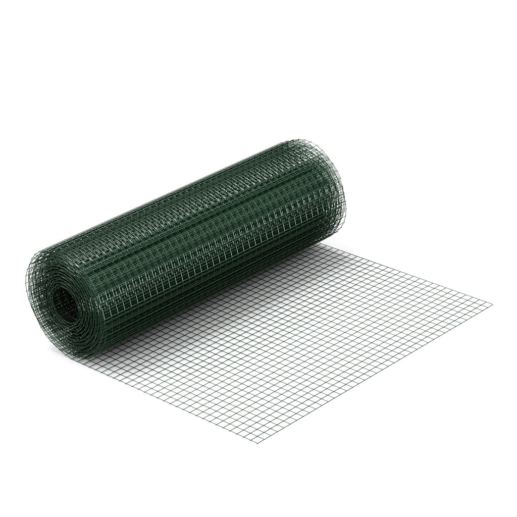 Rete per voliere metallica quadrata in acciaio zincato 19x19mm 100cmx25m verde