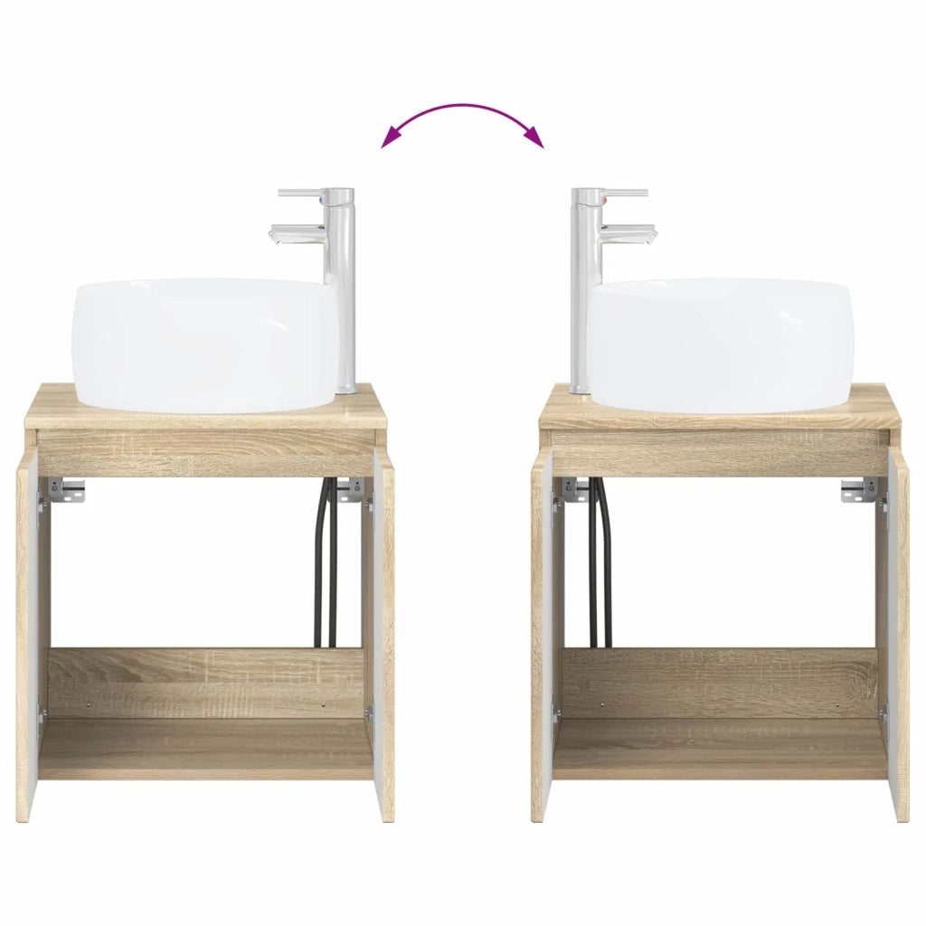 Set di mobili per il bagno 2 pz Rovere Sonoma 3404096