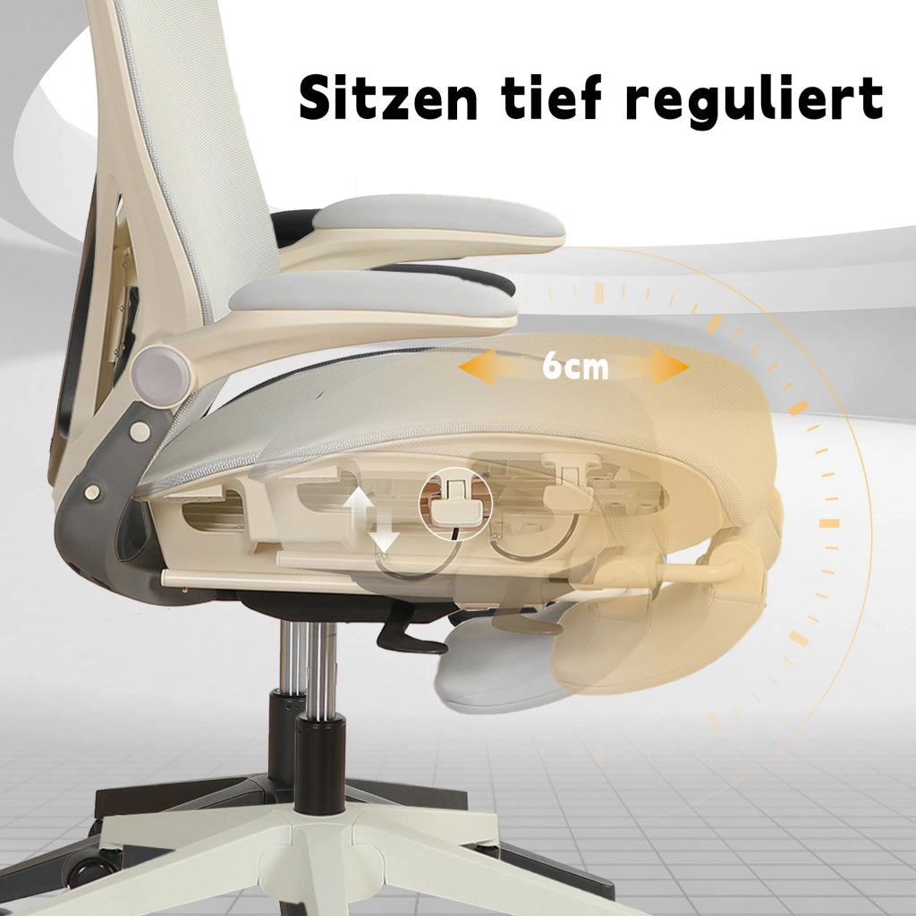 Sedia da ufficio ergonomica pieghevole ¨C Xylo ¨C grigio
