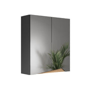 Vicco Specchio contenitore bagno Antracite/Artisan 60 x 67 cm con ripiano regolabile in altezza