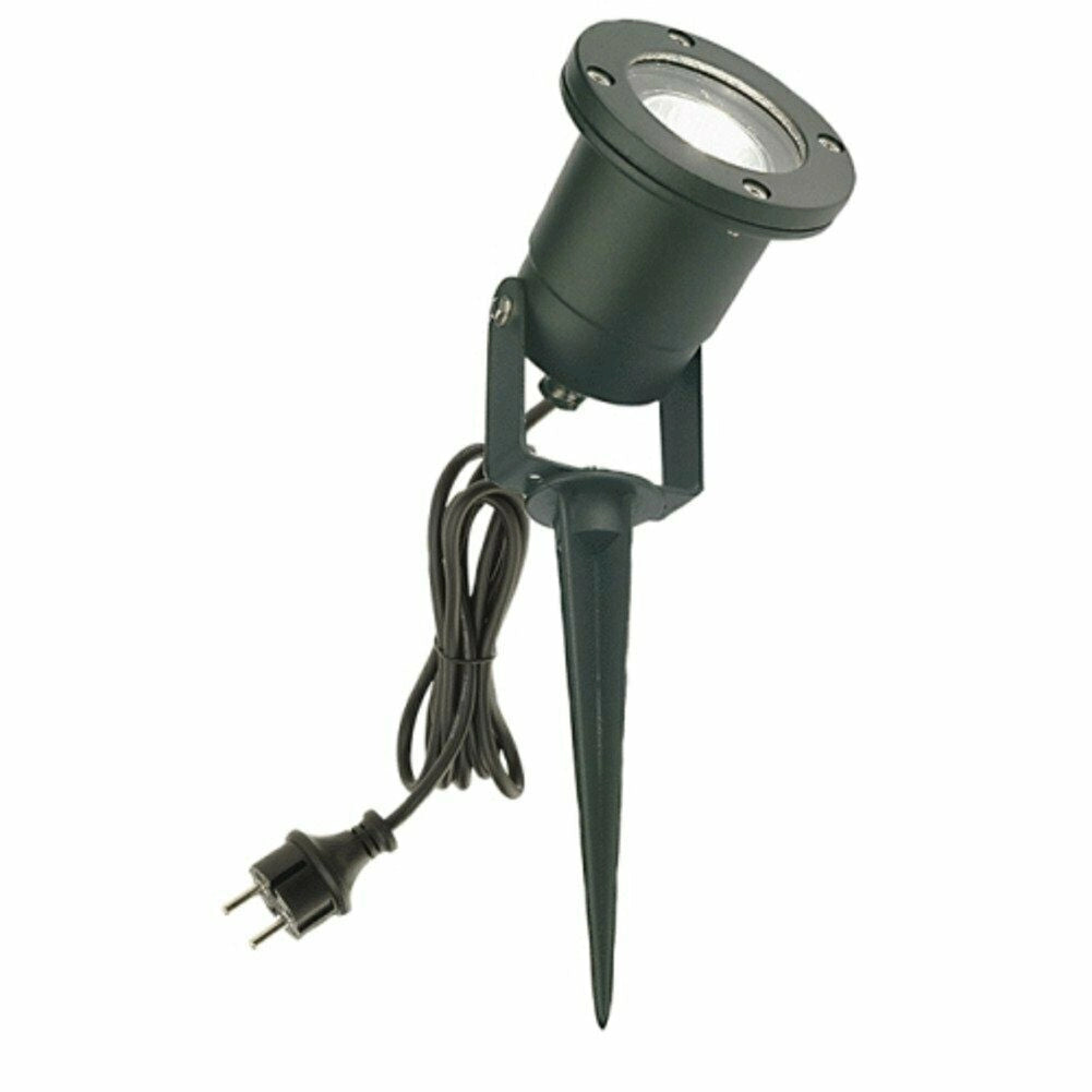Faretto con Picchetto Orientabile Esterno Giardino Gu10 Alluminio Nero 50W Sovil
