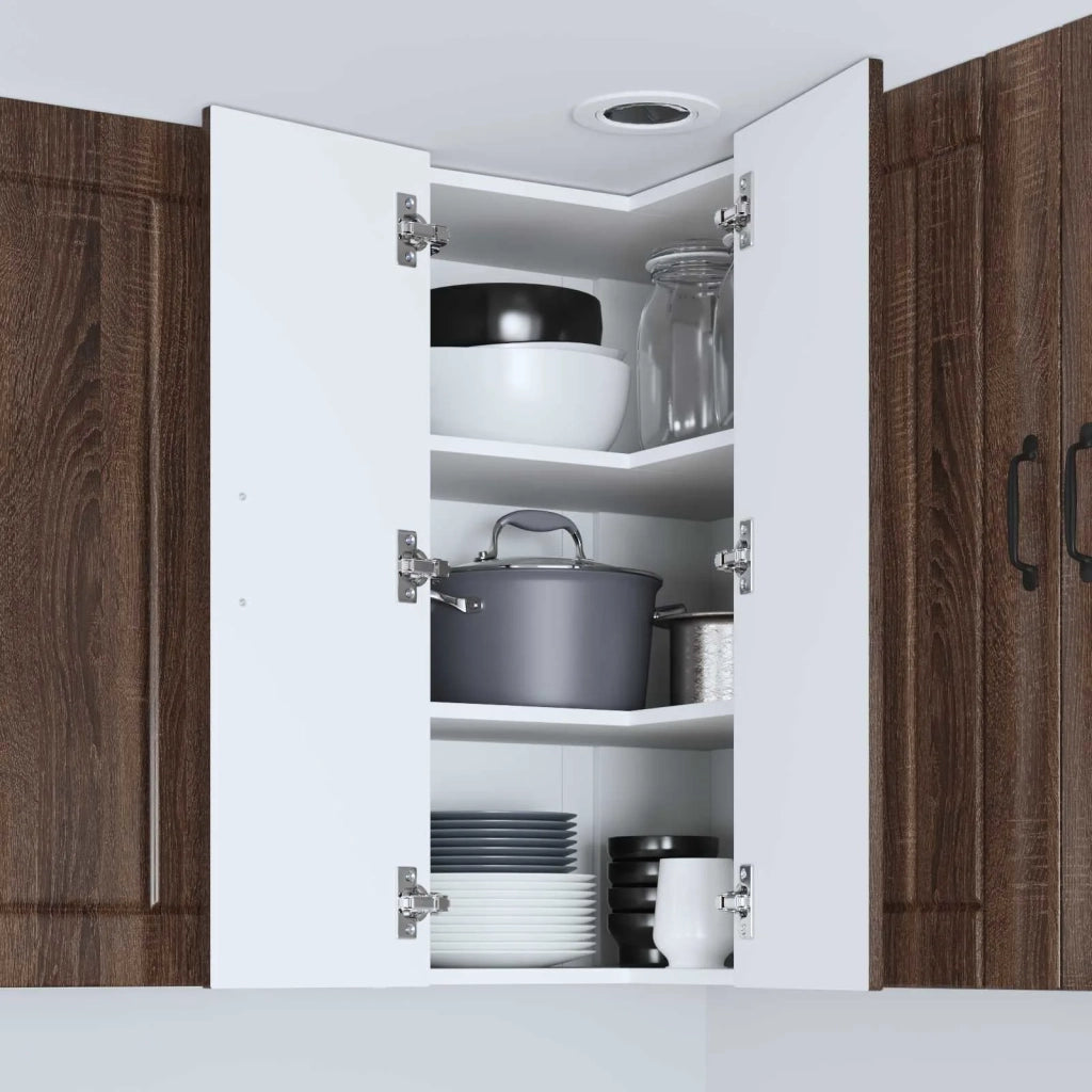 Pensile da cucina | Mobile angolare per parete LUCCA Rovere Marrone 57 x 57 x 80 cm