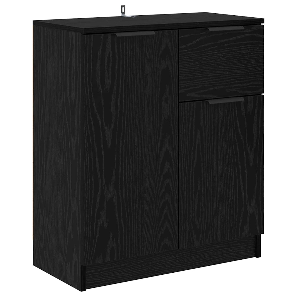 Sideboards 2 pcs Rovere Nero 60 x 30 x 70 cm Legno multistrato