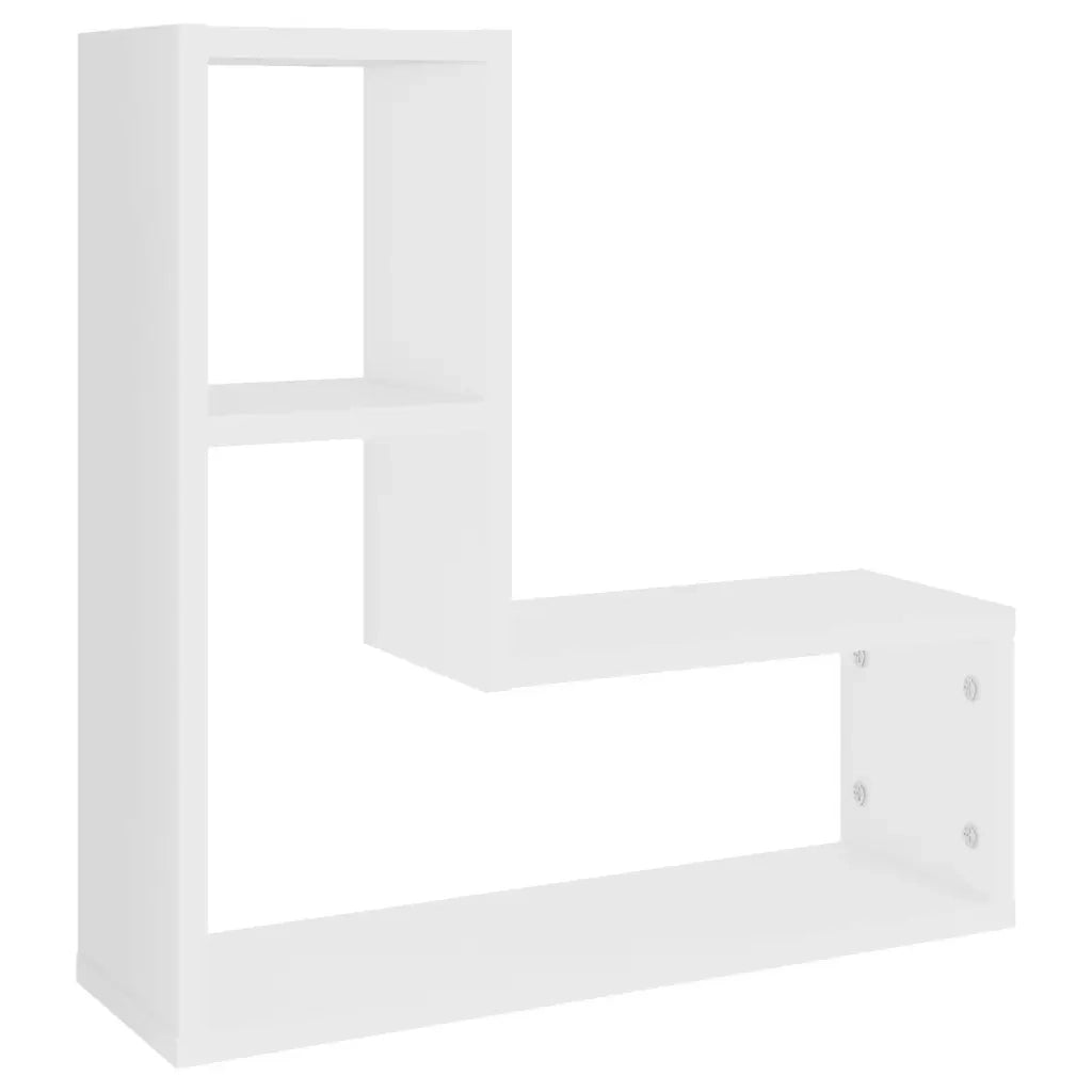 Mensole a Muro 2 pz Bianche 50x15x50 cm in Legno Multistrato 807214