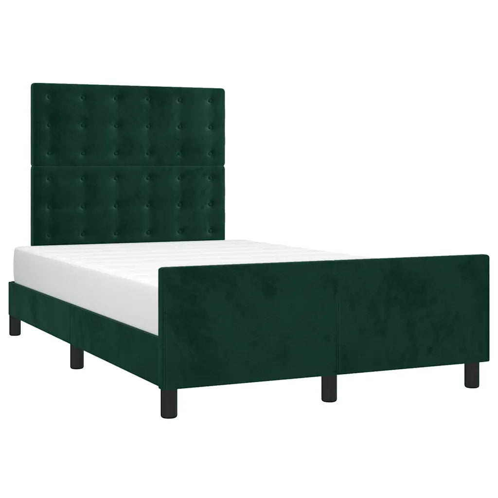 Giroletto senza Materasso Verde Scuro 120x200 cm in Velluto 3125992