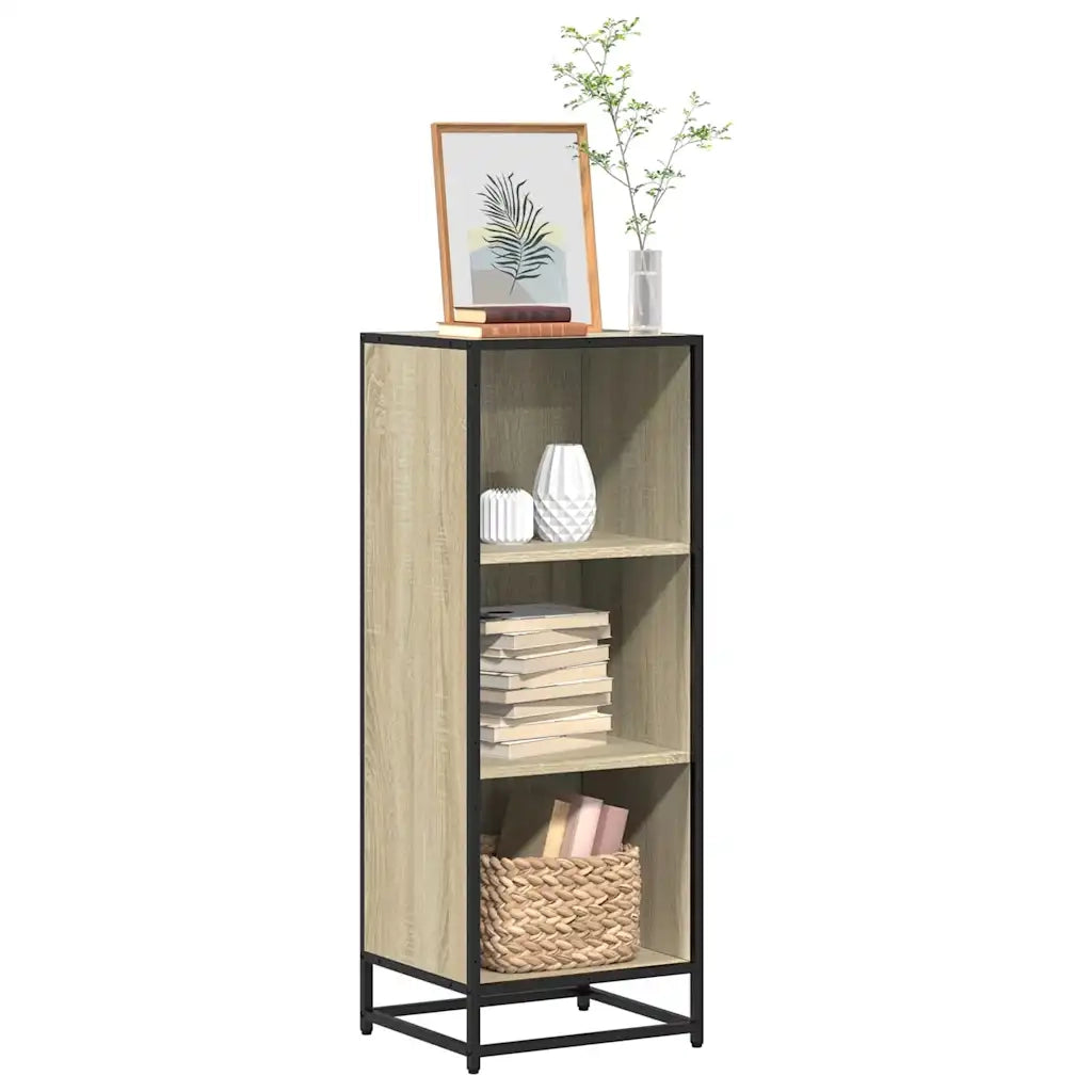Libreria-Scaffale per Libri-Mobile di Stoccaggio Rovere Sonoma 40x35x107,5 cm in Legno Multistrato