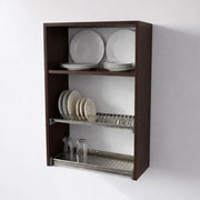 Pensile Scolapiatti H 90X L 60X P 33 Completo Di Scolapiatti In Acciaio Inox. Spedizione In Kit In Colore Wenge