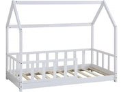 Letto a capanna in legno "Charlotte" - Bianco - 80 x 160 cm