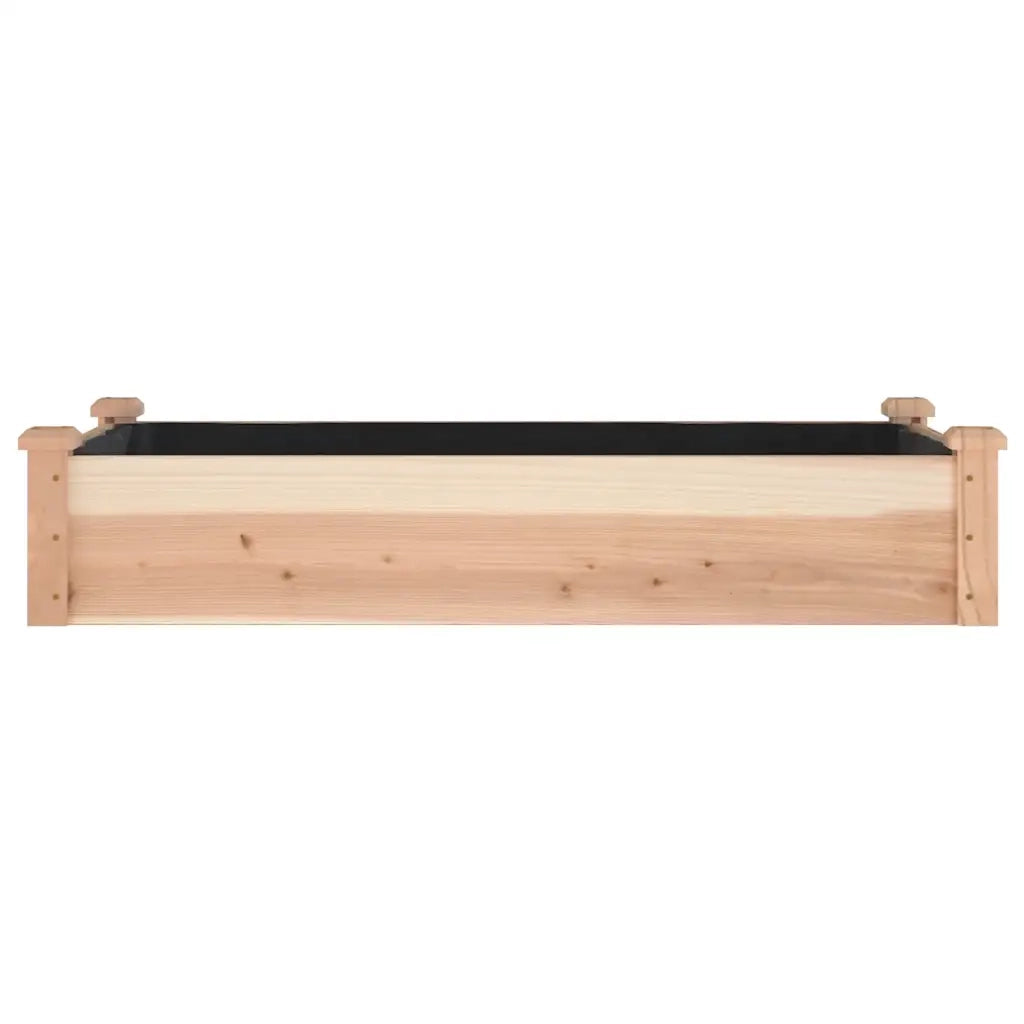 Fioriera Rialzata da Giardino Fodera 120x60x25cm Massello Abete 364289