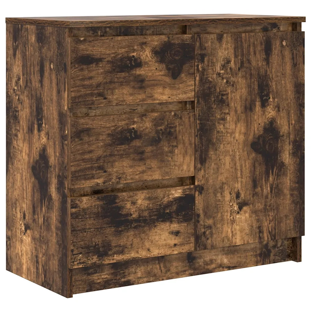 Credenza con Cassetto Rovere Fumo 71x35x65 cm in Truciolato 861575