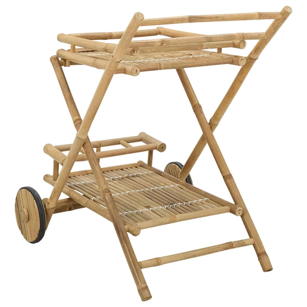 Carrello da servizio con ruote Naturale 79 x 67,5 x 84 cm Bambù 42028068