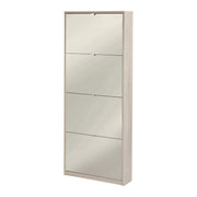 Scarpiera 4 Ante Specchio P18 Kit Olmo Chiaro cm 63x18x154h - Sarmog