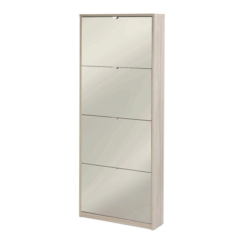 Scarpiera 4 Ante Specchio P18 Kit Olmo Chiaro cm 63x18x154h - Sarmog
