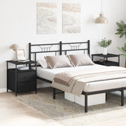 Comodini 2 pcs Nero Rovere 44x45x60 cm Legno ingegnerizzato