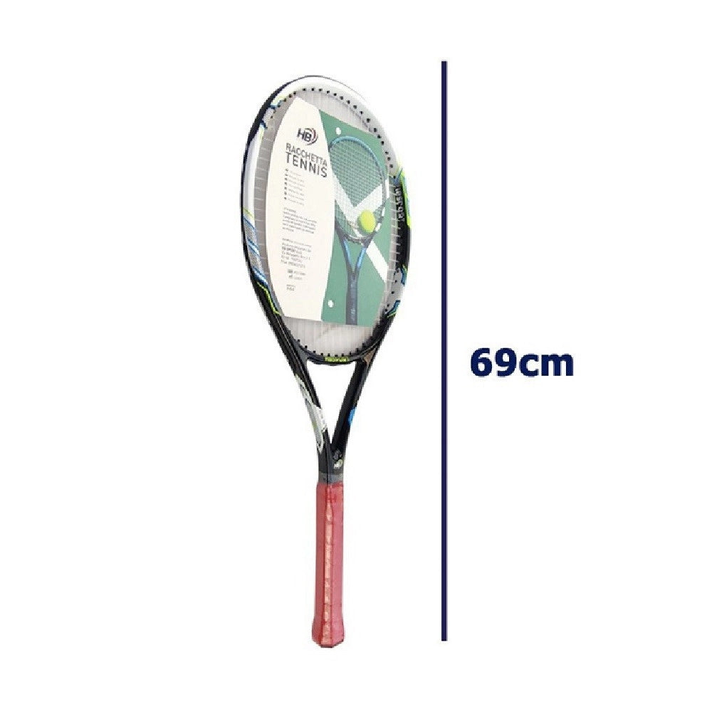 Trade Shop - Racchetta Da Tennis 69cm Rossa Nera Resistente Allenamento Borsa Trasporto 06039 -