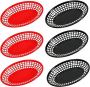 Contenitore per snack in plastica riutilizzabile per hotdog, hamburger, caramelle - Ovale contenitore per frutta - Accessori per picnic e barbecue - Set da 6 pezzi