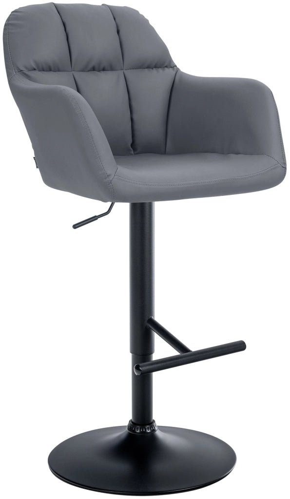 Barhocker Natoma Kunstleder schwarz