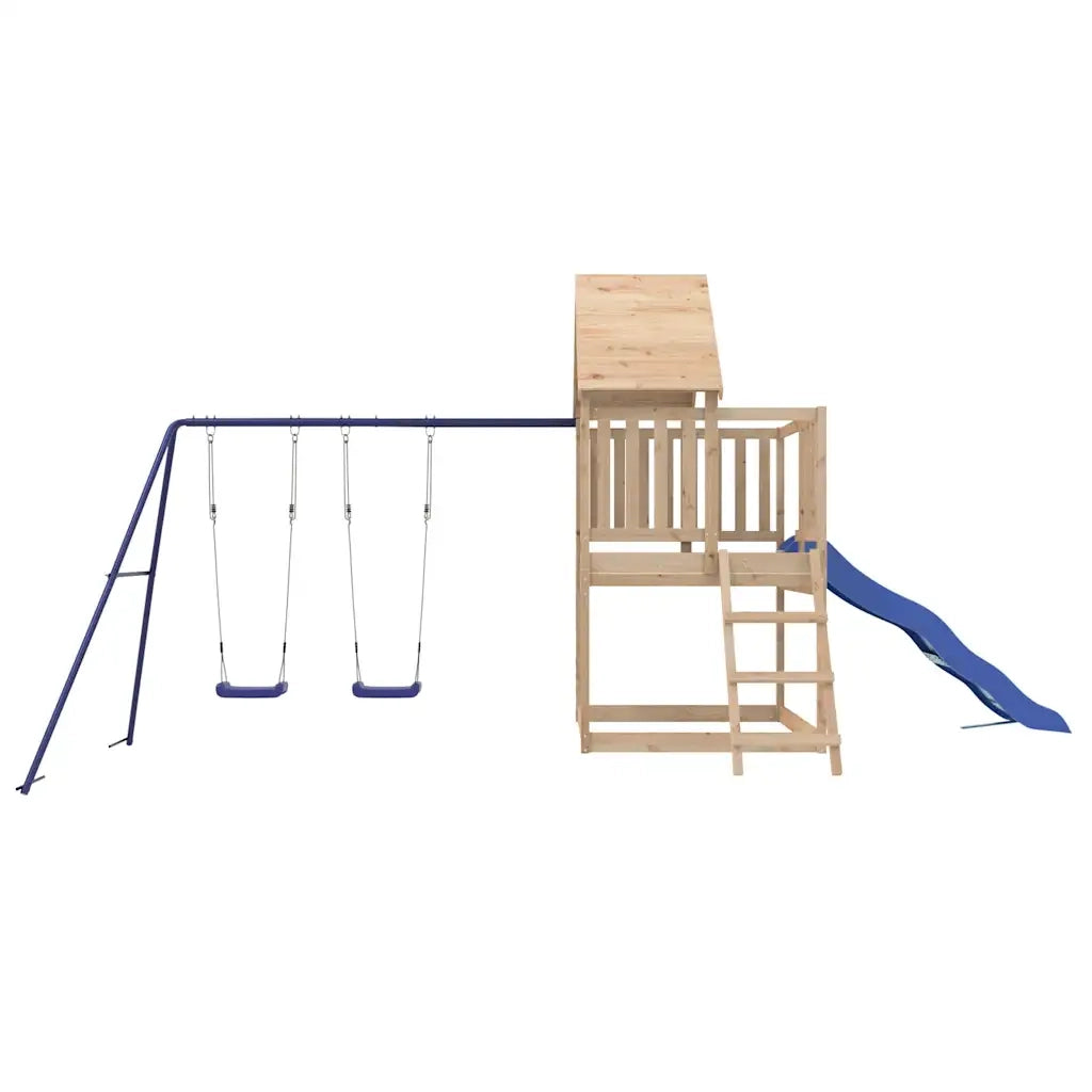 Set da Gioco da Esterno in Legno Massello di Pino
