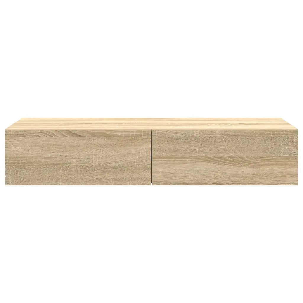 Scaffale a Parete con Cassetti Sonoma 100x36x19cm in Truciolato