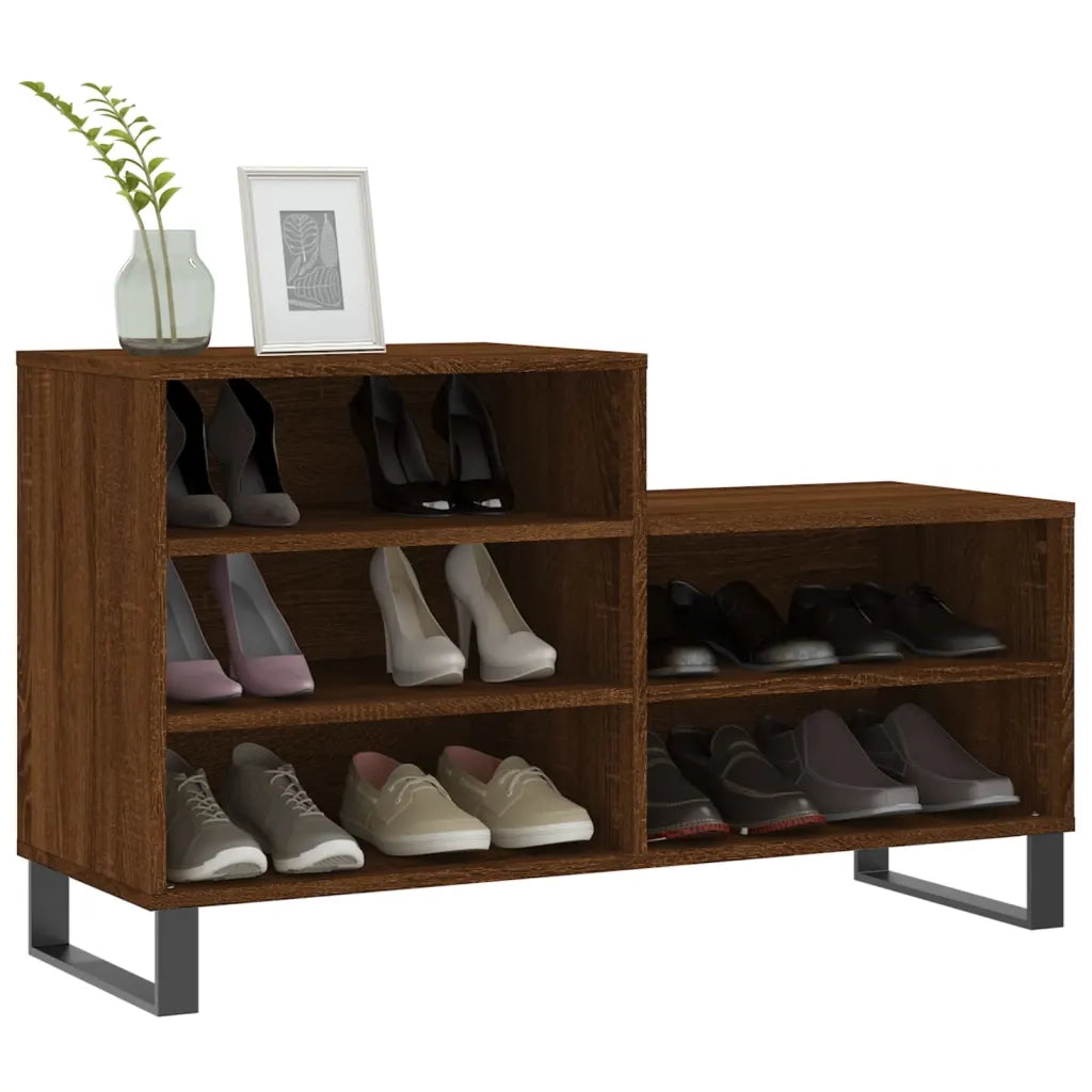 Scarpiera | Mobile per scarpe Rovere Marrone 102x36x60 cm in Legno Multistrato