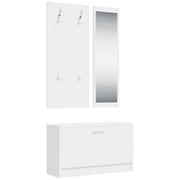 Set Scarpiere | Mobile per scarpe 3 in 1 Bianco in Legno Multistrato