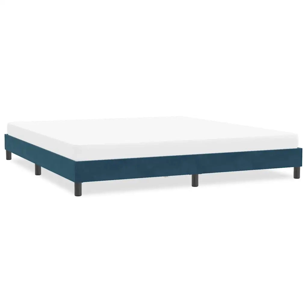 vidaXL Giroletto senza Materasso Blu Scuro 200x220 cm in Velluto