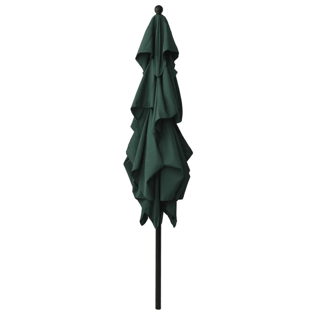 Ombrellone a 3 Livelli con Palo in Alluminio-Ombrello da giardino Verde 2,5x2,5 m