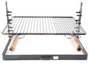 GRIGLIA GRATICOLA CM. 60x37 CON BASE APPOGGIO E ALTEZZA REGOLABILE CHIANINA