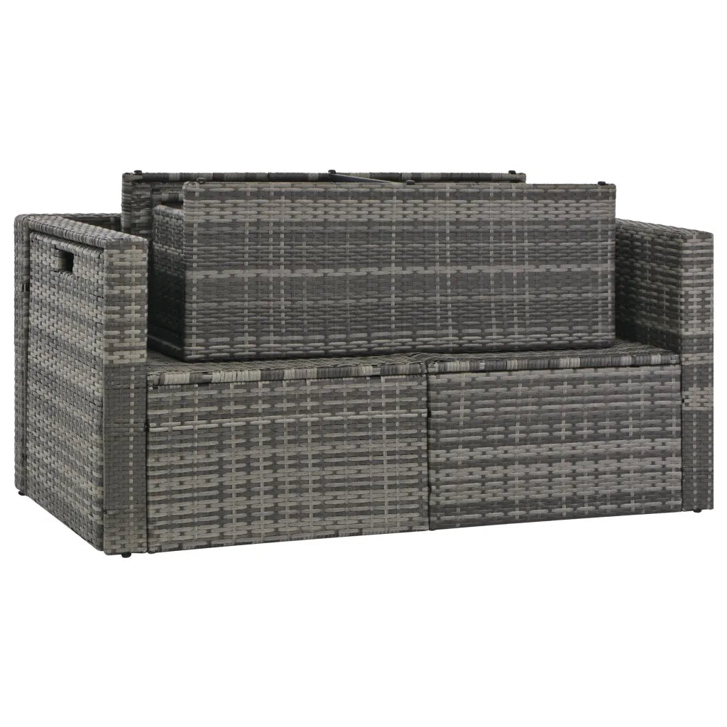 Set Divani da Giardino 6 pz con Cuscini in Polyrattan Grigio cod mxl 37497