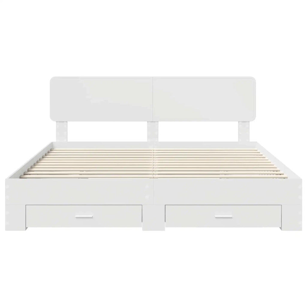 Struttura del letto Bianco 180 x 200 cm Legno multistrato