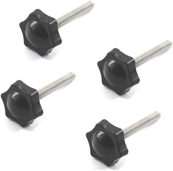 Manicotto a Manopola 38mm - Cavo Maschile 10mm - Vite di Regolazione - Acciaio Inossidabile - Duraturo - Facile da Installare - Manopola a Vite