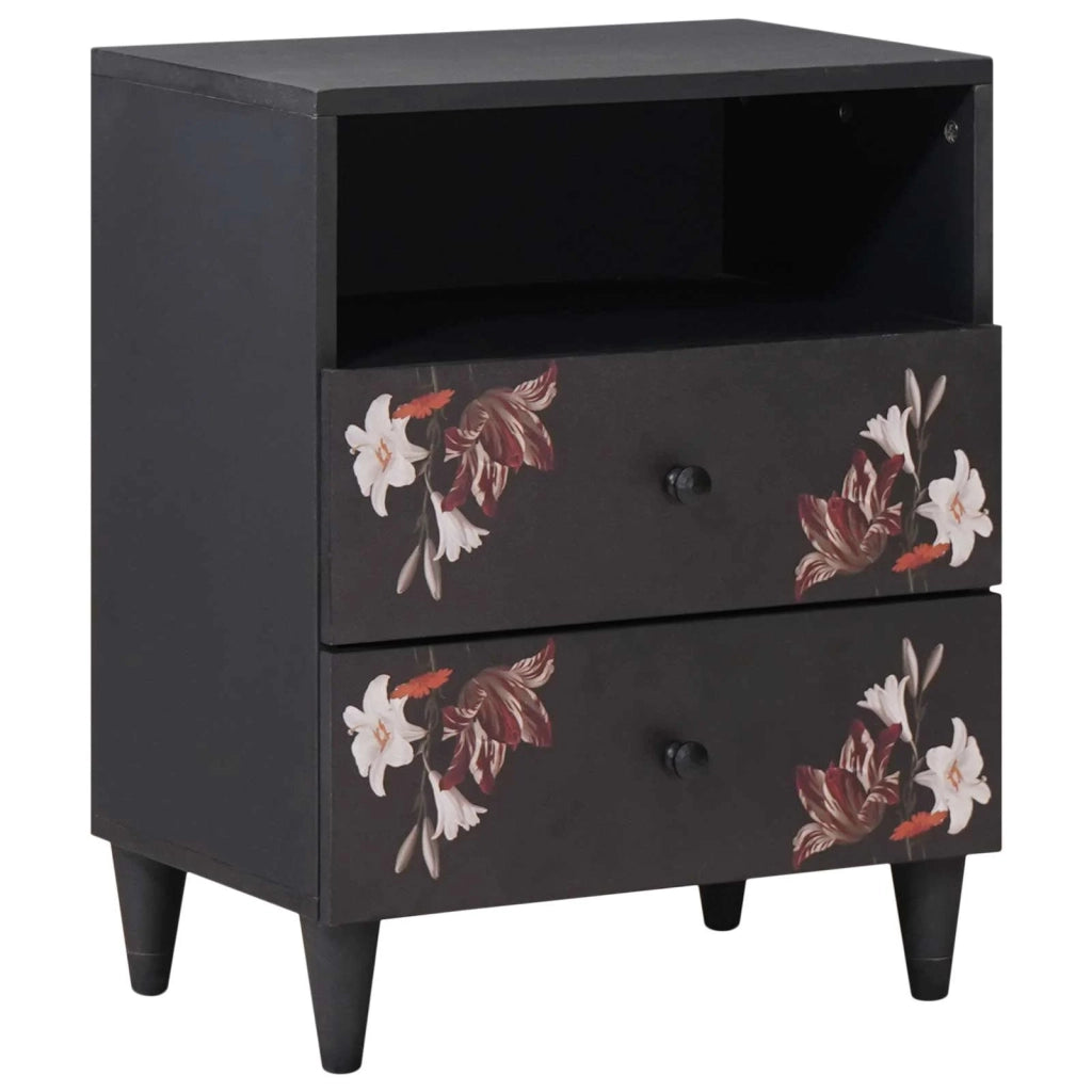 Comodino | Armadio da Notte | Mobiletto da notte Multicolore 50 x 33 x 60 cm Legno di mango massello