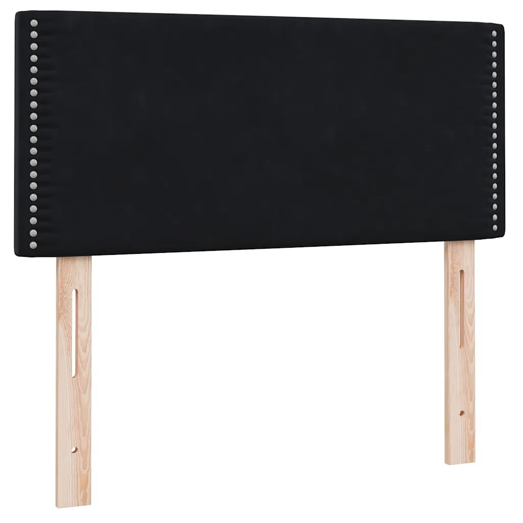 Giroletto a Molle con Materasso Nero 90x210 cm in Velluto 3316097