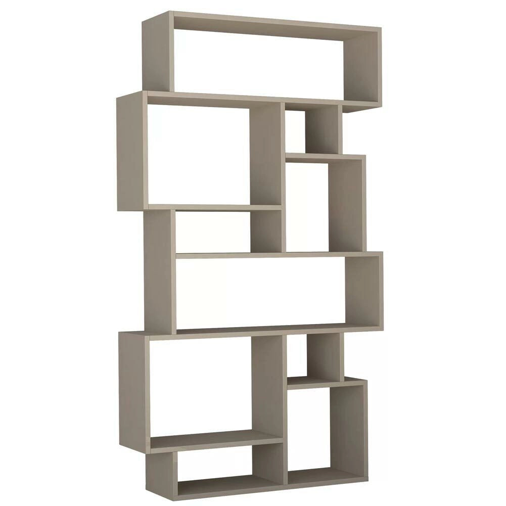 Libreria Design Moderna Scaffale 8 Ripiani 168x96x25cm Casa Ufficio Tortora