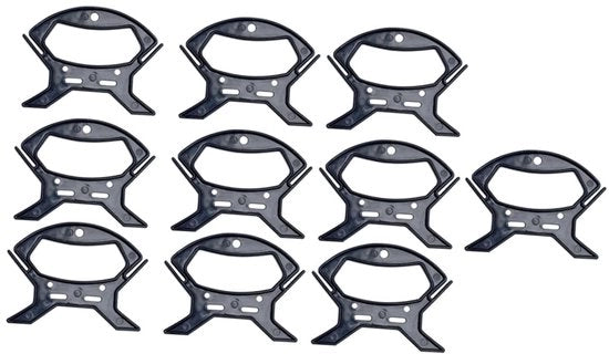 Organizzatore di cavi a 10 pezzi - Organizzatore di cavi e fili elettrici - Estensione cavo - Haspello per linee di volo - Haspello per cavi di illuminazione - Materiale plastico duraturo - Haspello per cavi