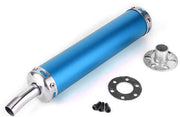 Sistema di Silenziamento per Motocicletta 2-Tempo - Tubo in Acciaio Inossidabile 20 mm - Riduzione del Rumore - Progettazione Stilistica - Duratura - Piastra di Scarico