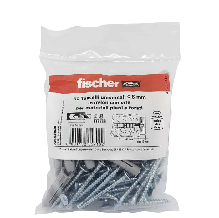 50 TASSELLI FISCHER 8MM