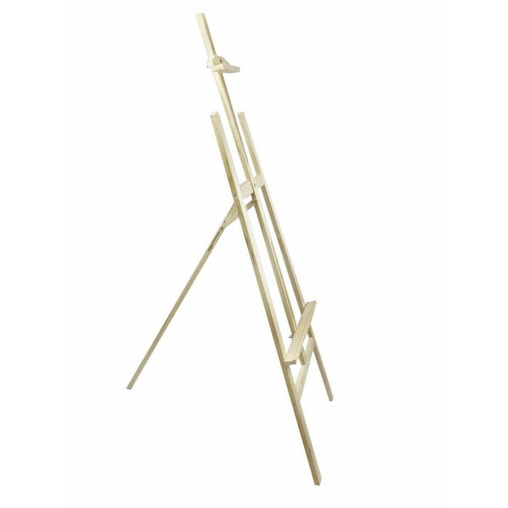 Trade Shop - Cavalletto Pittorico In Legno Inclinabile 90 Cm Pittura Esposizione Tele Quadri -