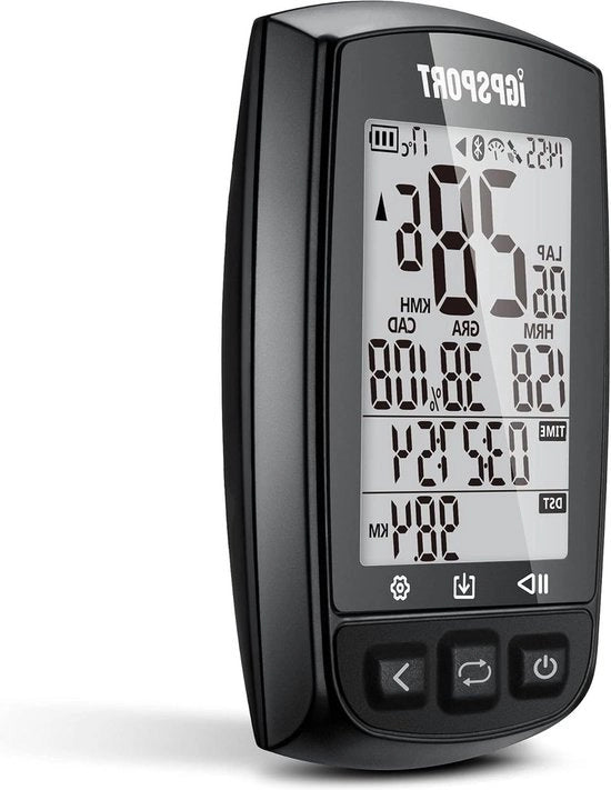 Computer per bicicletta con funzione GPS - compatibilità ANT+ - sensore di velocità wireless - display grande - ricaricabile - contachilometri - impermeabile